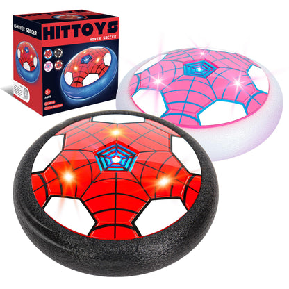 HitToys Hover Soccer Ball Toy for Kids, 2 Pack Indoor Soccer Ball with Led Light for Old Boys Girls Light-Up Toys Floating Football Balls Game Birthday Gift