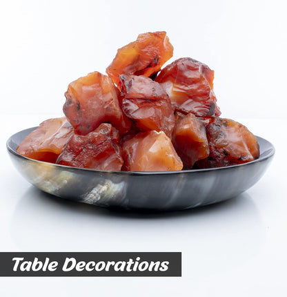 Crocon® 2LB Carnelian Rough Bulk Rocks Natural Stone Spiritual Gifts Raw Gemstone Crystals and Stones Tumbling Cabbing Polishing Gem Mining Chakra Balancing Reiki Healing Home Office Décor