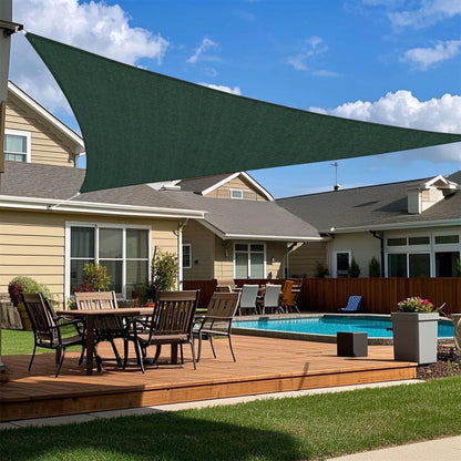INFRANGE Sun Shade Sail Triangle 16' x 16' x 16' UV Block Sunshade Canopy Fabric for Oudoor Patio Pergola Garden Backyard Pool, Green