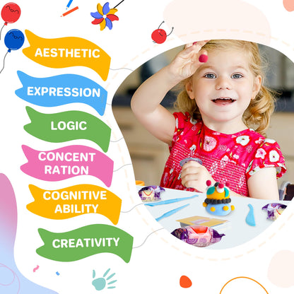 Air Dry Clay 156 Colors, Modeling Clay for Kids, Model Magic Clay, DIY Molding Clay Kit with Sculpting Tools, Soft and Non-Sticky, Arts and Crafts Gift for Boys Girls Kids