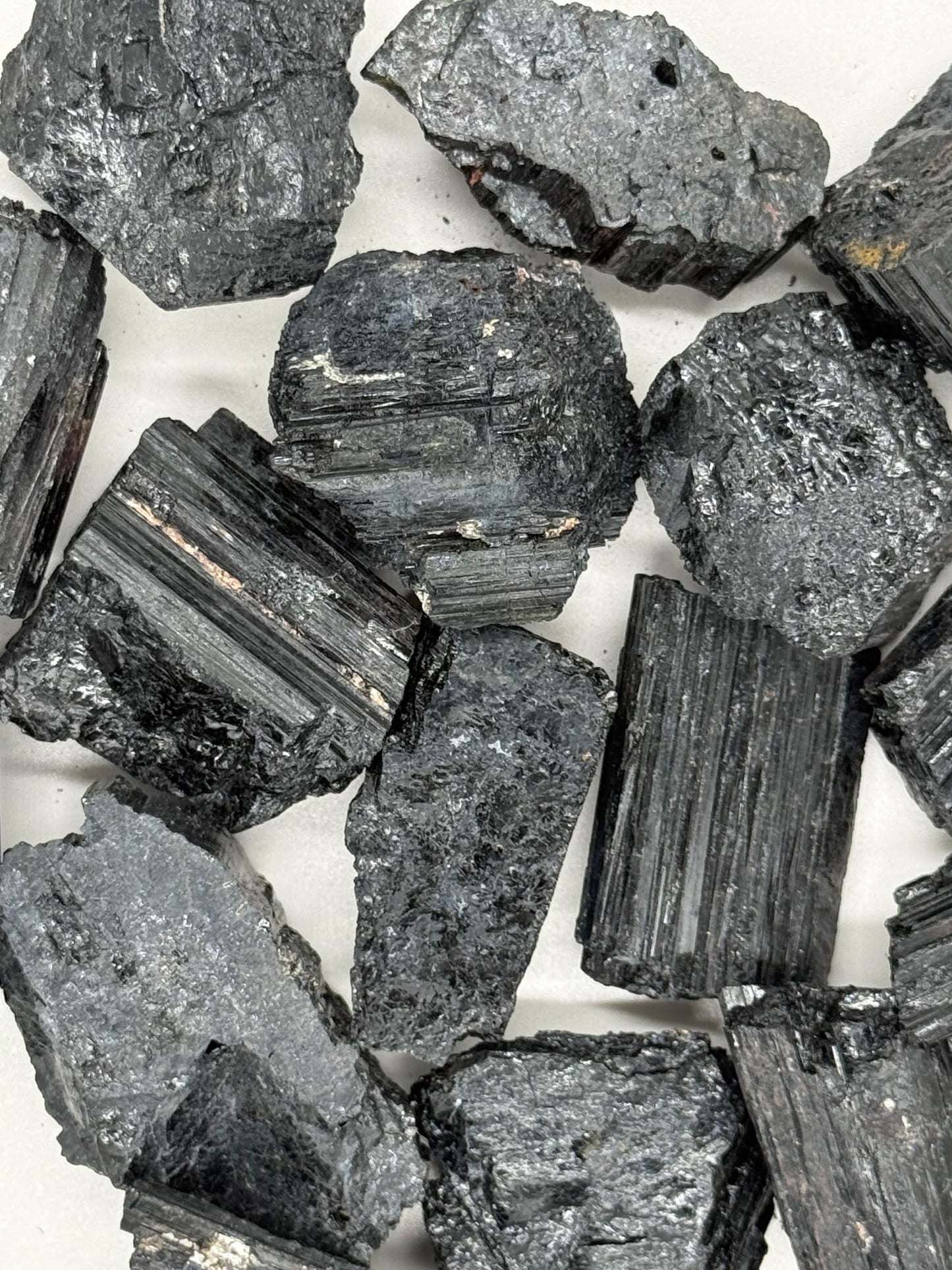 Rough Black Tourmaline Crystals - Raw Natural Black Tourmaline Stones Bulk - Crystal Healing (1-2", 3, count)