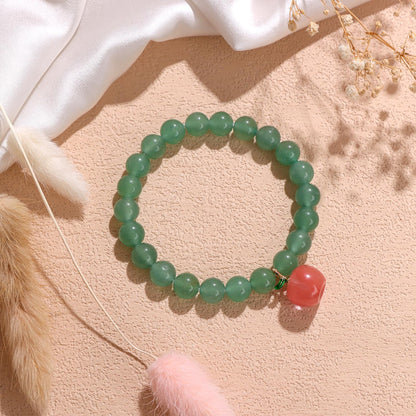 GolbalJew Healing Bracelet For Women Anxiety Jade Beaded Bracelets Teacher Gifts Jewelry Healing Stone Green Aventurine Bracelet Stress Relief Yoga Beads Chakra Bracelets Gifts For Women
