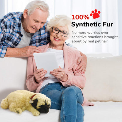 Perfect Petzzz Original Petzzz Huggable Pug Puppy, Realistic, Lifelike Stuffed Interactive Pet Toy, Companion Pet Dog with 100% Handcrafted Synthetic Fur
