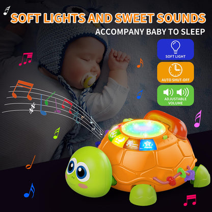 Letapapa Baby Toys 6 to 12 Months, Musical Turtle Baby Toys for 12-18 Months, Crawling Toy with Light & Sound, Educational Toy Birthday Gift for Baby Infant 3-6 7 8 9 10 Months 1 2 Year Old Toddlers