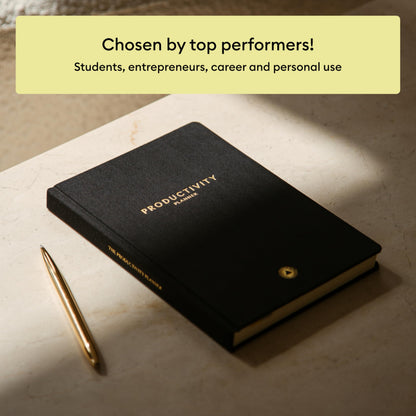 Intelligent Change 3-Month Productivity Planner 2025, Productivity Tools for Time Management & Mindfulness, Daily Planner To Do List, A5 Undated Quarterly Planner (Black)