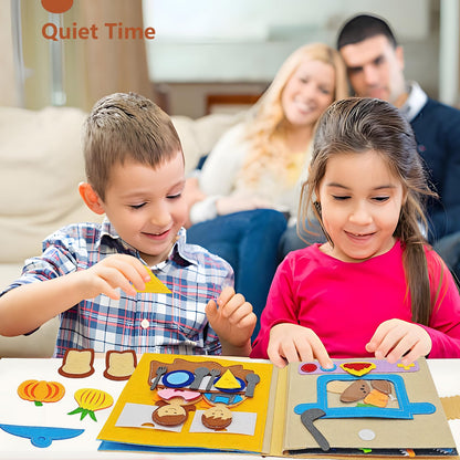 Sendhjurf Montessori Busy Book for Toddlers 3-5 Baby Family Quiet Book Activity Learning Travel Toys for Toddlers Ages 3-5-7 Girls Gift