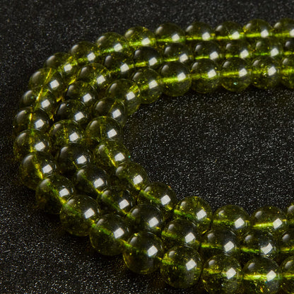 35pcs 10mm Natural Peridot Beads Gemstone Beads Round Loose Beads for Jewelry Making