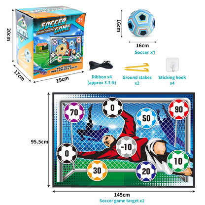 Soccer Ball Game Set for Kids: Indoor Outdoor Backyard Toss Soccer Goal Game with Balls - Sports Soccer Toys for Kids Boys for 3 4 5 6 7 8 Year Old - Birthday Gifts for Boys Girls Age 3-12