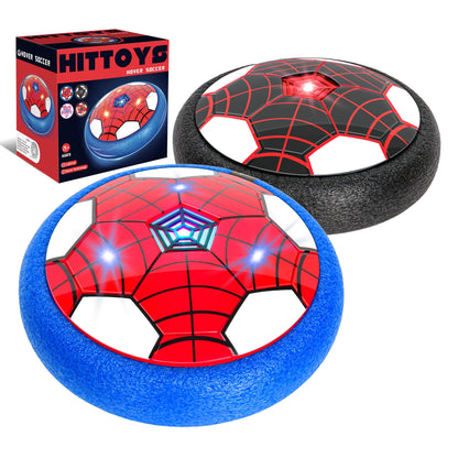 HitToys Hover Soccer Ball Toys for Kids, 2 Pack Indoor Soccer Ball Toy with Led Light for Old Boys Girls Light-Up Toys Floating Football Game Birthday Gift