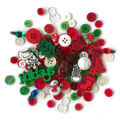 Buttons Galore and More Collection Round Novelty Buttons & Embellishments Based on Variety of Themes, Holidays and Seasons for DIY Crafts, Scrapbooking, Sewing, Cardmaking and Other Projects – 50 Pcs