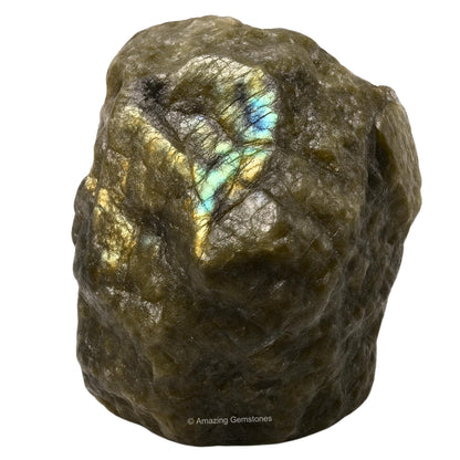 Amazing Gemstone Labradorite Raw Crystals and Healing Stones, Natural Rocks for Tumbling and DIY Raw Stones and Crystals (1 Piece)