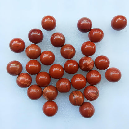 Sunshcat Natural Red Jasper 0.78 Inchs Crystals and Healing Stone Ball Set,Home Desktop Feng Shui Array Decoration(7 Pieces) ﻿