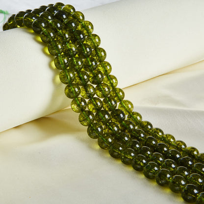 100pcs 6mm Peridot Beads Natural Gemstone Beads Round Loose Beads for Jewelry Making