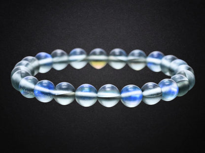 Amazing Gemstone Crystal Bracelet for Women Men's Gifts - Protection Healing Crystal Bracelet - 8mm Gemstone Beaded Stretchable Bracelet Pulseras Para Hombres Mujer Stocking Stuffers Mothers Day Gift (Grey Mermaid)