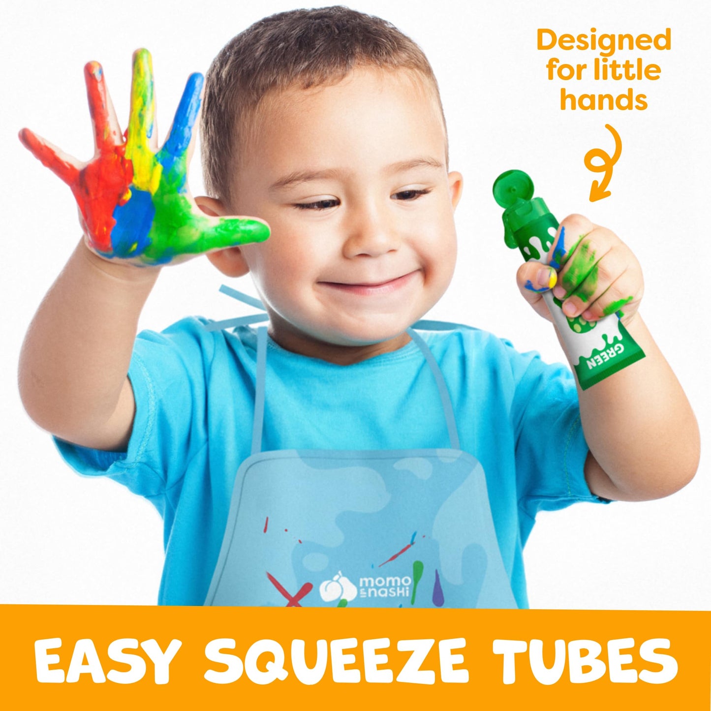 Finger Paint for Toddlers 1-3+, Washable Paint for Kids - Toddler Finger Painting - Non Toxic Baby Safe Toddler Art Supplies for Hand and Feet - Preschool Learning Activities Gifts for Kids Ages 2-4