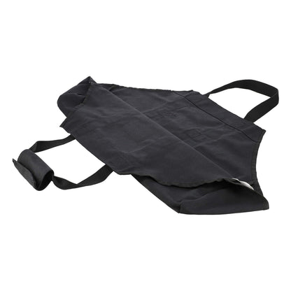 WHITEDUCK TUFF Large Firewood Carrier 21 Oz. Heavy Duty Waxed Canvas Log Carrier Holder for Fireplace, Carrying Wood Indoor & Outdoor (Black, Boat Shape (26"x17"x9"))