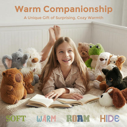LURKOMEMO Teddy Bear Microwavable Weighted Stuffed Animals for Kids,Heating Pads Plush Bear for Period Cramps, Lavender Scented Hot&Cold Use Comforts Stress&Pain, Cozy Toy Gifts for Gils Boys Adults