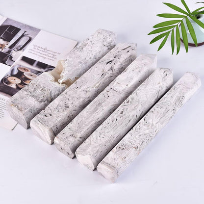 Large Mexican White Agate Stone Wand Healing Crystal Obelisk Tower 6 Faceted Column Reiki Chakra Meditation Therapy 2.2-2.6 LBS