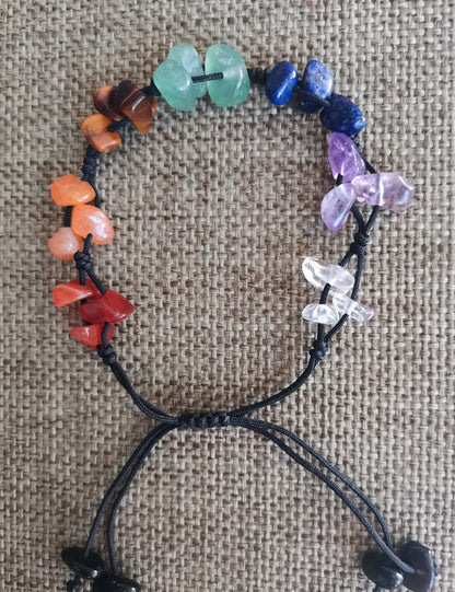 ASFUSS Handmade Natural Gemstones Bracelet 7 Chakras Healing Crystals Bracelet Yoga Stone Beads Bracelets Meditation Bangle for Womens Mens