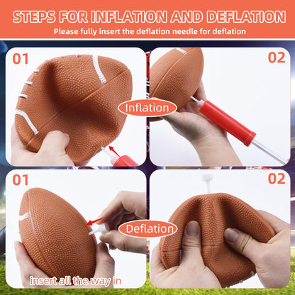 Jahenway Football Toss Game Set with 4 Inflatable Balls – Football Throwing Target Toy for Kids Ages 8-12, Indoor & Outdoor Sports Activity for Boys and Girls Ages 3+