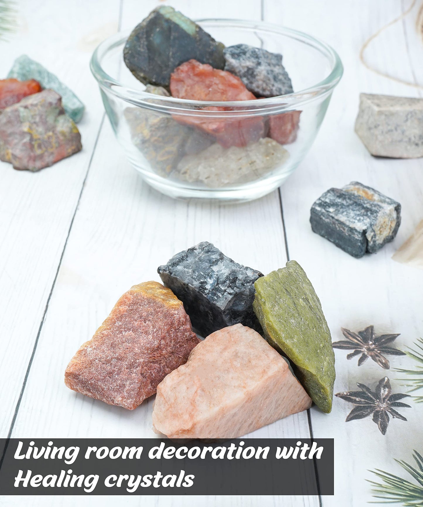 Mixed Raw Stones For Jewelry Making, Rough Gemstones and Crystals Bulk, Tumbling Bulk, Polishing, Cabbing, Lapidary, Fountain Rocks, Decoration, Wire Wrapping, Gem Mining, Reiki Healing 1 lb
