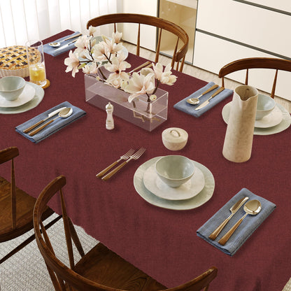 HX&OD Rectangular Tablecloth Cationic Fabric Waterproof Stain Resistant Wrinkle-Resistant for Home/Decoration/Party/Buffet/Wedding/Dining Room/Camping