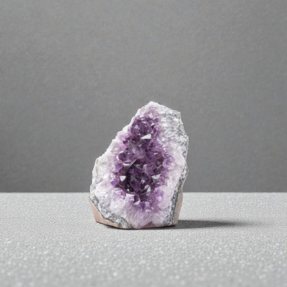EMPORION Natural Amethyst (0.5 lb to 1 lb) - 3" to 4.5" Height - Crystal Clusters Stone from Uruguay Raw Geode Quartz - Deep Purple Color