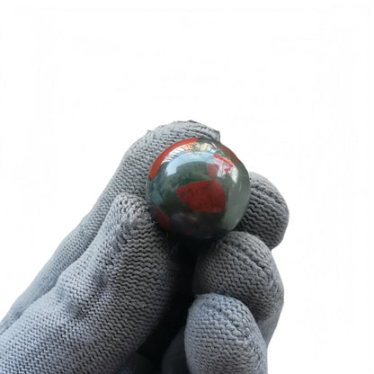 Sunshcat Natural African Bloodstone 0.78 Inchs Crystals and Healing Stone Ball Set,Home Desktop Feng Shui Array Decoration(7 Pieces) ﻿