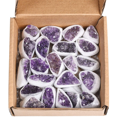 JIC Gem 1.1 LB Amethyst Clusters Natural Raw Amethyst Geode Rock Crystal Healing Stones Witchcraft Gemstone Specimen