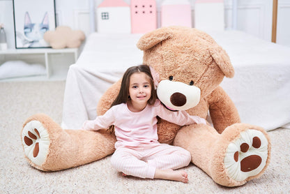 IKASA Giant Teddy Bear Plush Toy Stuffed Animals (Brown, 63 inches)