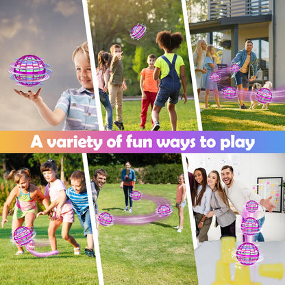 KIYTARBOO Flying Orb Ball Toy, 2024 Upgraded Boomerang Hover Ball Fidget Spinner for Kids, Hand Drone Orbit, Cool Toys Gift for 6 7 8 9 10+ Year Old Boys Girls Teens Outdoor Toys(Purple)