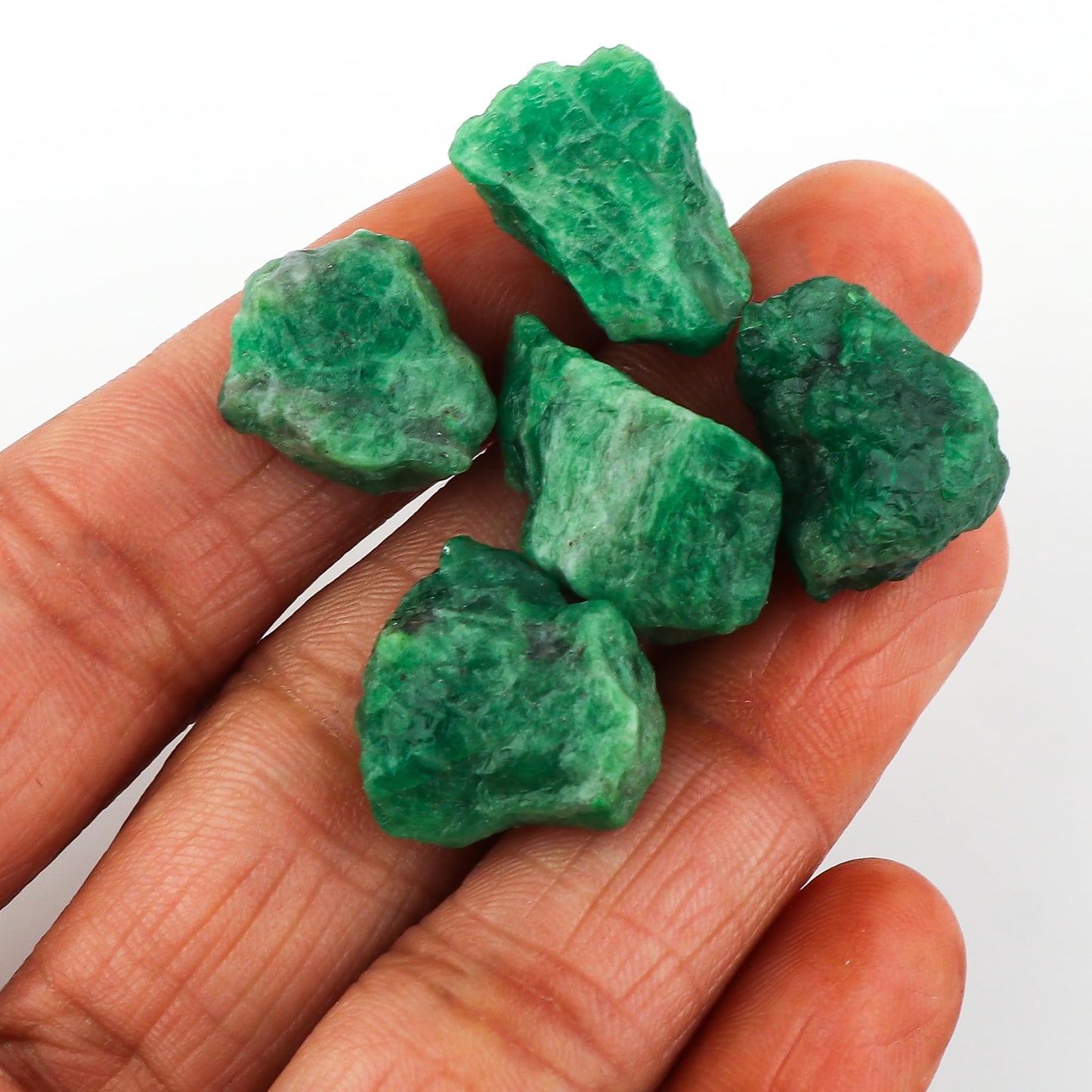 CRYSTALIS 5pcs Natural Big Tsavorite Garnet Loose Gemstone Wholesale Bulk Rough Jewelry Making Supply, Chakra & Healing Raw Stones, Wire Wrapping, DIY, Gem Collection [10-15mm]