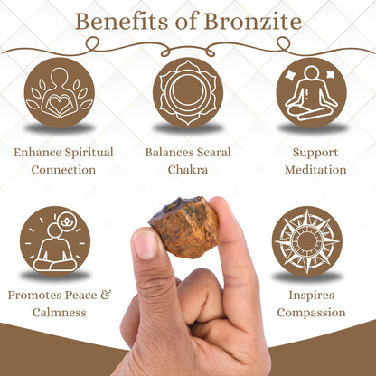 ANAYA AGATE Bronzite 2 Pcs Raw Crystals Rough Gemstones w/Authenticity Card, Velvet Pouch - Large 1.25–2.0" Raw Stones for Tumbling, Cabbing, Polishing, Cutting Natural Healing Crystals for Home Decor, DIY Stones
