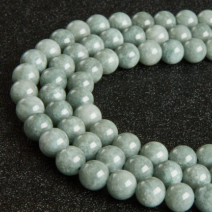 35pcs 10mm Natural Burmese Jade Beads Gemstone Beads Round Loose Beads for Jewelry Making