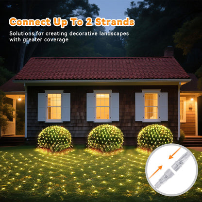 LitHome 21ft x 5ft Christmas Net Lights, 360 LED Mesh Fairy String Lights with 8 Modes, Connectable Plug in Waterproof Mesh Lights for Bushed,Trees,Yard,Patio,Garden Decorations(Warm White)
