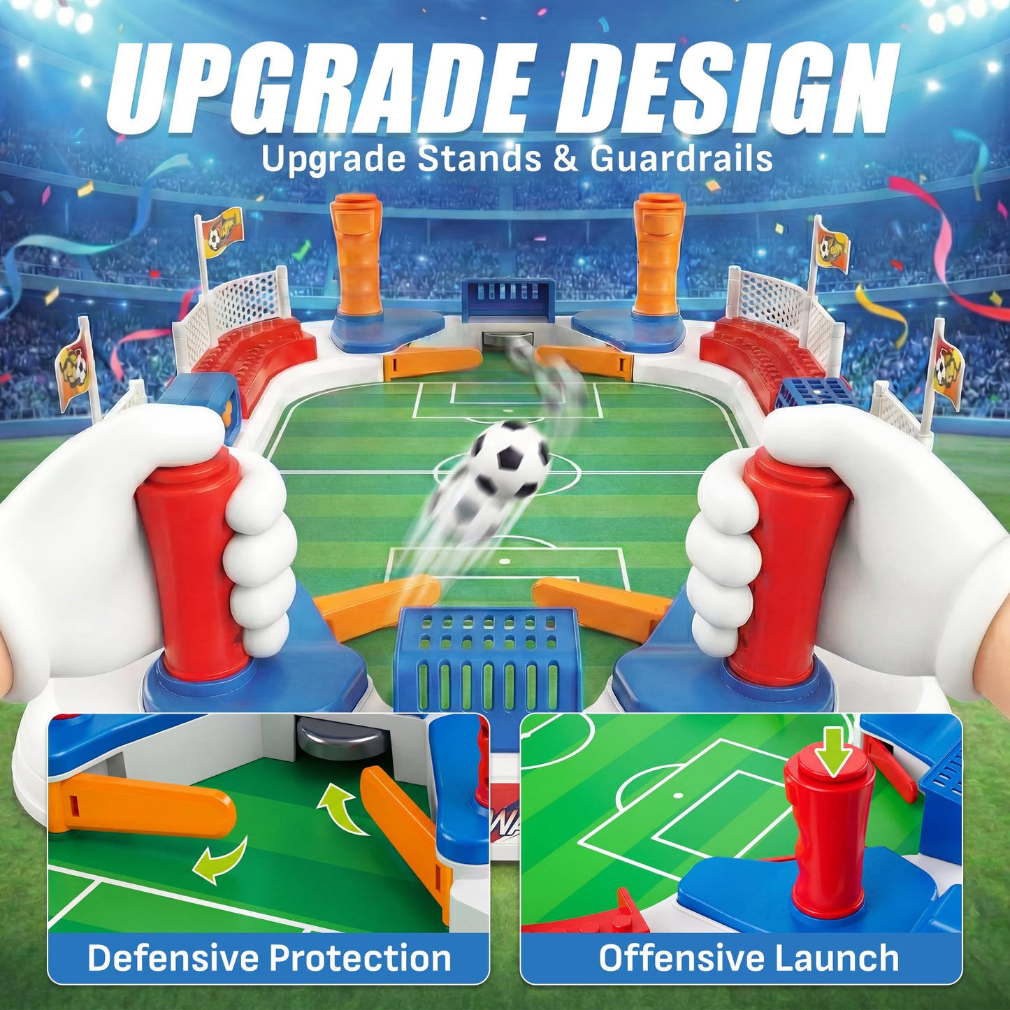 SMILESSKIDDO Soccer Board Games for Kids, Mini Foosball Table Toys for 3 4 5 6 7 8-12 Year Old Kids, Interactive Soccer Toys Indoor Home Party - Gift for Boys Girls Birthday Holiday