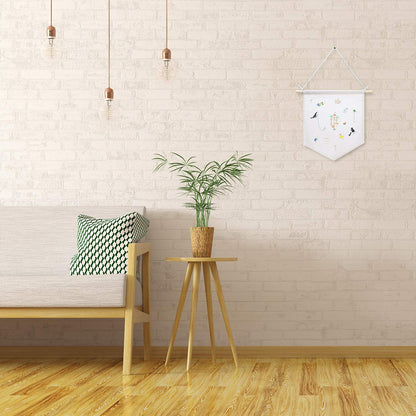 Boao 4 Pcs Boho Room Decor Hanging Decorations Pin Banner Wall Display Banners Elementary Wall Art Banner Welcome to Teacher Gift(Beige,10.6×12.2inches,Classic)