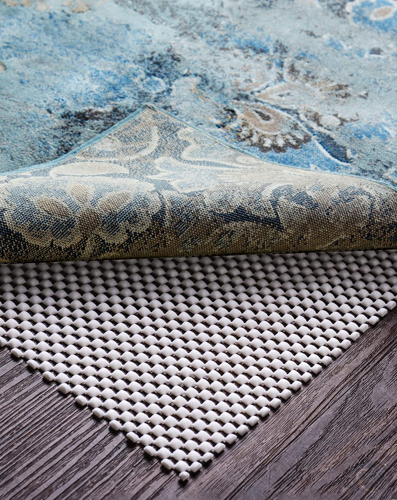 Veken Rug Gripper Pad for Hardwood Floors, Thick Non Slip Rug Pads for Area Rugs, Rug Grippers for Tile Floors, Under Carpet Anti Skid Mat, Keep Your Rugs Safe and in Place, 2x3 Ft