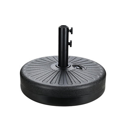 InfiniPower 20Inch 50Lbs Capacity Fillable Heavy Duty Umbrella Base Durable Stand for Outdoor Lawn, Patio, Deck, Poolside, Black