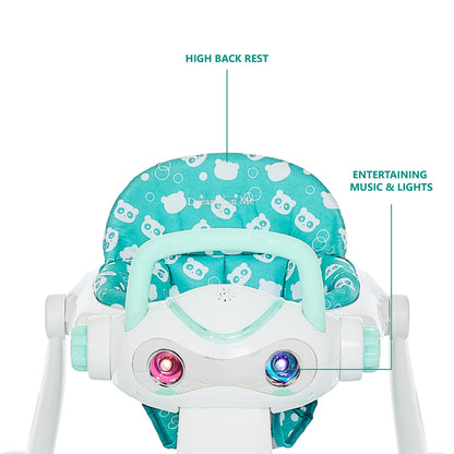 Dream On Me 2-in-1 Charlie Baby Walker, Easy Convertible Baby Walker, Walk Behind, Height Adjustable, Speed Adjusting Wheels, 360-degree Rotating Seat, Mint