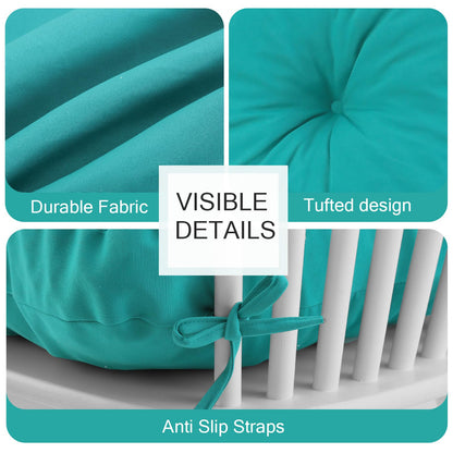 PRIMEPATIO Outdoor Bench Cushion Waterproof, Tufted Bench Seat Cushion 40 x 15 Inch, Patio Wicker Indoor Seat Pads for Outside Garden Patio Balcony, Blue