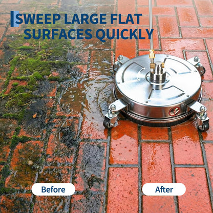 Garvee 16.5" Pressure Washer Surface Cleaner with 4 Wheels, Stainless Steel Surface Cleaner for Pressure Washer Attachment for Patio, Sidewalk, Deck and Driveways