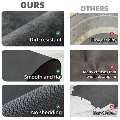 TYUU Bath Mat, Bathroom Rugs Non Slip Washable Thin Absorbent Quick Dry Bath Mat Fits Under Door Bathroom Floor Mat Perfect for Bath, Shower, or Sink 16"x24" Dark Grey