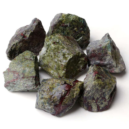 LAIDANLA 2" Dragon Blood Natural Rough Stones Crystal Large Raw Crystals Bulk Healing Cuarzo Gemstones for Reiki Healing Tumbling Fountain Rocks Wire Wrapping Decoration 4PCS 0.5lb