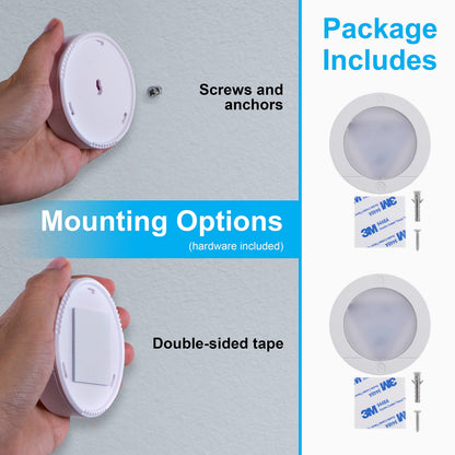 GE Wireless LED Tap-Lights, Battery Operated, 20 Lumens, Touch-Activated Puck Lights, Stick-On for Under Cabinet, Kitchen, Closet, or Garage, 2-Pack 25434