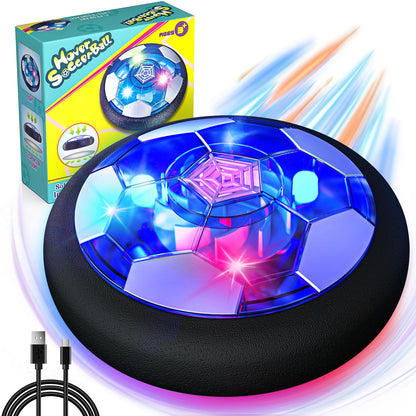 Freecat Rechargeable Hover Soccer Ball for Kids Indoor Games, Light-Up Soccer Toy with Soft Foam Bumper, Air-Powered Floating Ball Game, Birthday Gift for Boys and Girls Ages 4-12