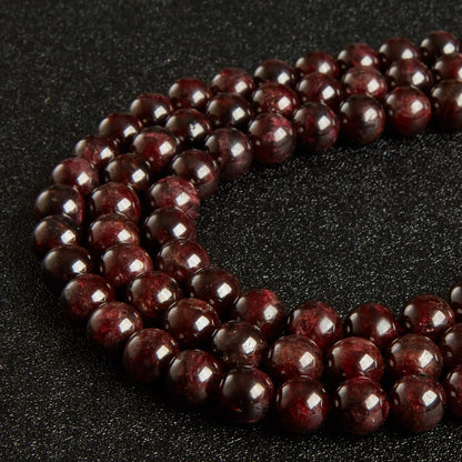 35pcs 10mm Garnet Beads Natural Gemstone Beads Round Loose Beads for Jewelry Making