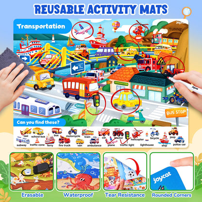 JoyCat Search and Find Activity Books, Preschool Learning Game Activities for Toddlers & Kids Ages 3-5, Travel Toys for Road Trip Car Airplane, Birthday Gifts for Girls and Boys 4-8