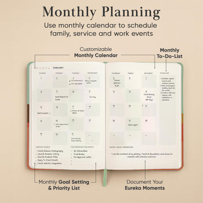 2026 Planner, Daily Journal & Gratitude Journal All-In-One with To Do List, Self Care Prompts & Habit Tracker - 5.8 x 8.3 - Morning