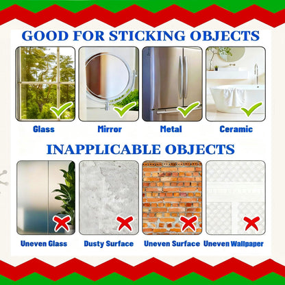 Christmas Window Clings,9 Sheets Christmas Party Window Clings Decoration, Decals for Glass Windom Indoor and Outdoor Home Decor, Santa Claus,Snowman